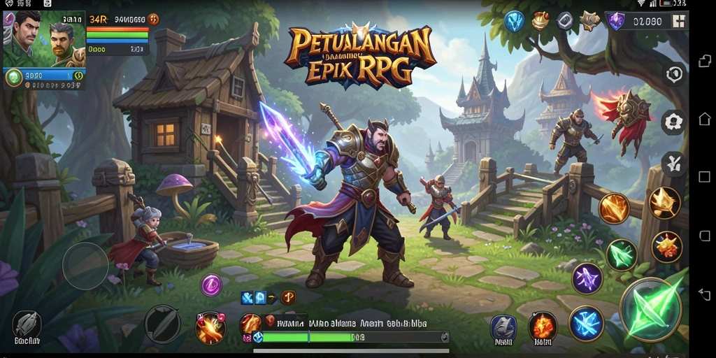 Gameplay 34R menampilkan aksi pertarungan yang seru dan grafis menawan.