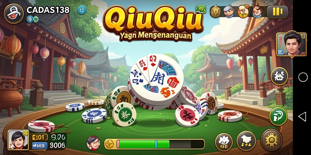 Tampilan gameplay QiuQiu yang seru dan menantang.