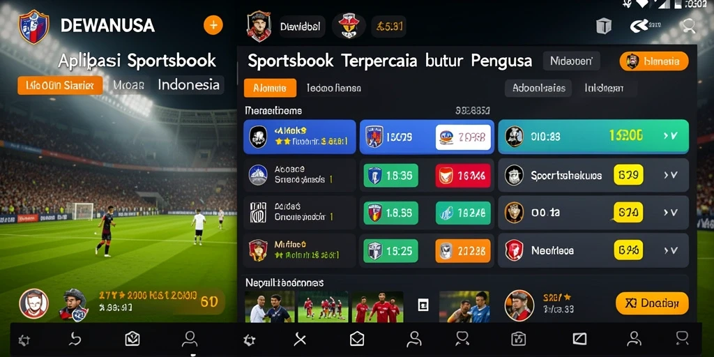 Tampilan gameplay menarik di aplikasi DEWANUSA untuk taruhan olahraga.