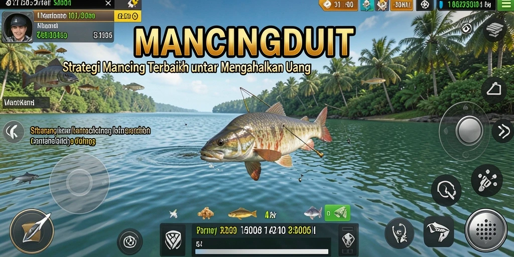 Gameplay seru MANCINGDUIT saat menangkap ikan strategis.