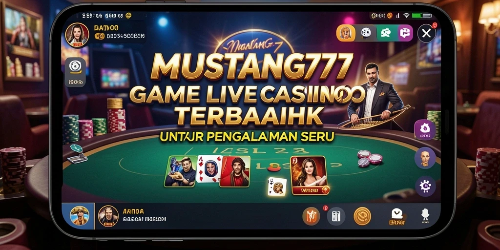 Tampilan gameplay Live Casino yang mendebarkan di MUSTANG77.