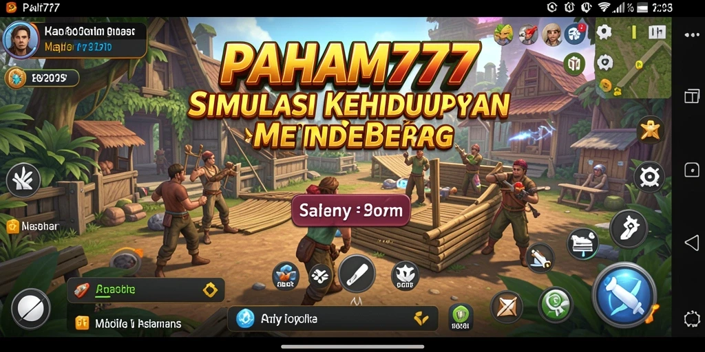 Screenshot menunjukkan karakter dalam situasi simulasi kehidupan yang menarik.