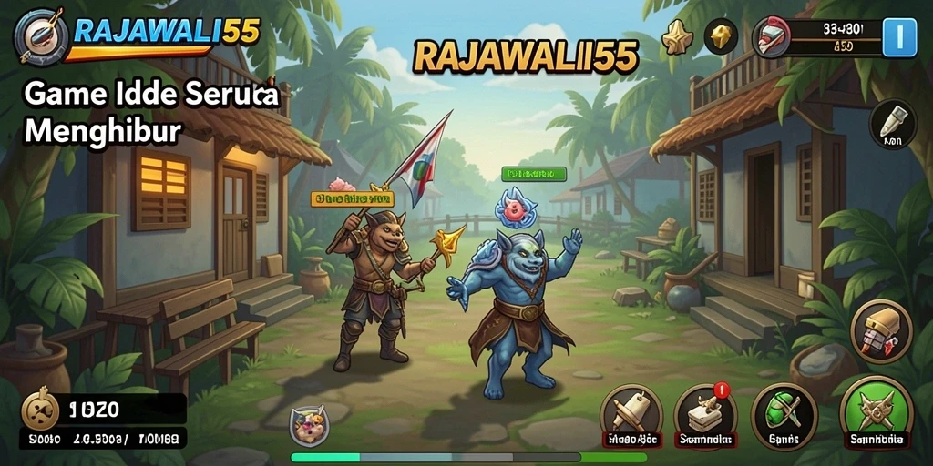 Screenshot RAJAWALI55 menampilkan aksi gameplay Idle yang seru.