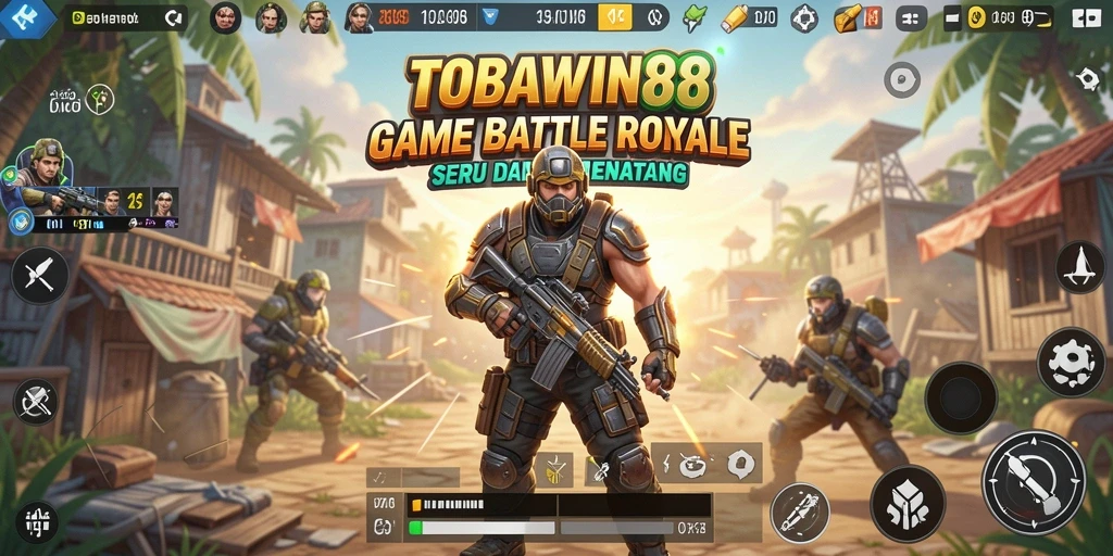 Tangkapan layar menampilkan pemain bertempur dalam game Battle Royale.