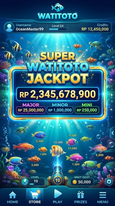 Tampilan utama aplikasi watitoto dengan berbagai kategori aplikasi.